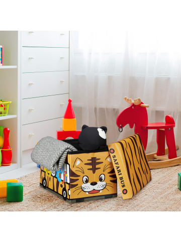 Spielzeugkiste Tiger in Braun - (B)48 x (H)32 x (T)32 cm