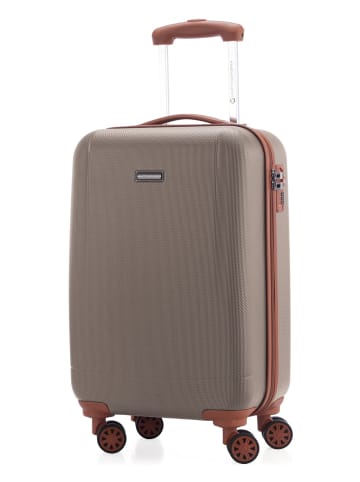 Wannsee - Handgepäck Hartschalen-Koffer Kabinenkoffer TSA, 37 L in Champagner
