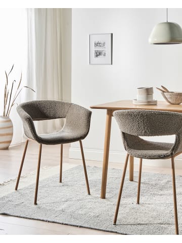 2er-Set Esszimmerstuhl ELMA in Beige/Braun