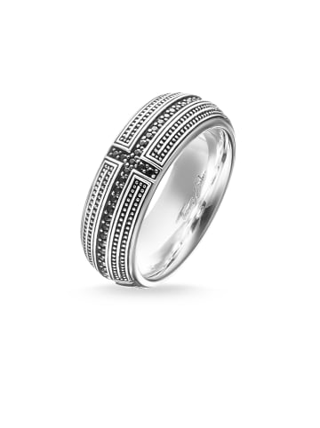 Bandring Kreuz Pavé in roségold, silber