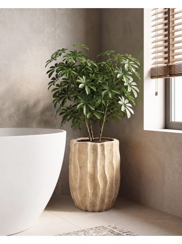 Outdoor Blumentopf ATTERSEE in Beige - (W) 32 x (H) 42 x (L) 32 cm