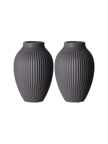 2er Set Vasen Alsta in Grau 19 cm