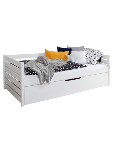 TICAA Sofabett Naomi inkl. Ausziehbett, 100x200, Weiß in Weiß