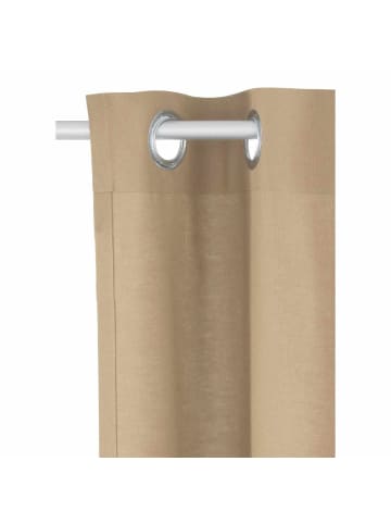 Blickdichter Ösenvorhang DOVE in Beige