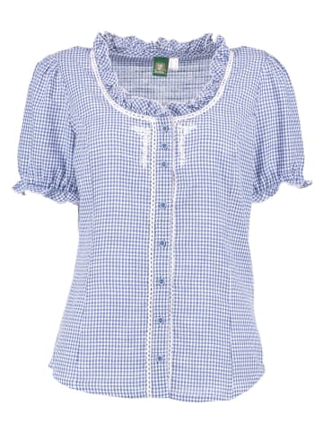Trachtenbluse Zamara in kornblau