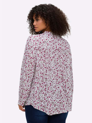 Bluse in ecru-erika-bedruckt
