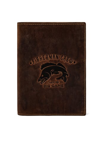 Karpfen Ausweisetui Leder 12 cm brown 2