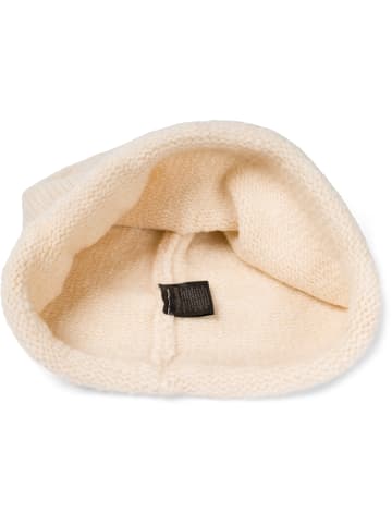 Oversize Strickbeanie mit Rollrand in Creme
