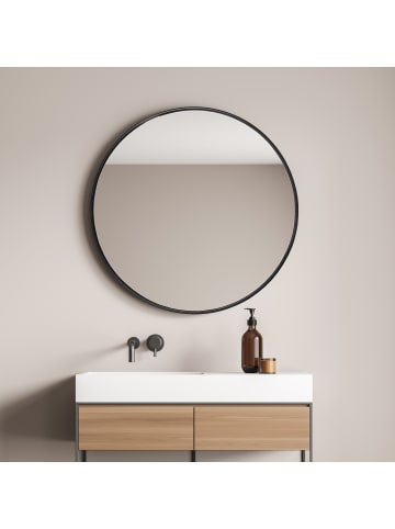 Wandspiegel Ordona in Schwarz (D)60cm