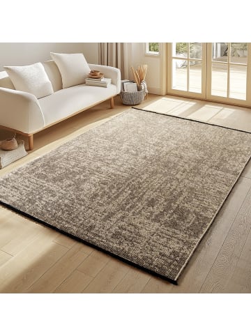Baumwoll-Chenille Teppich Space 1900 in Beige