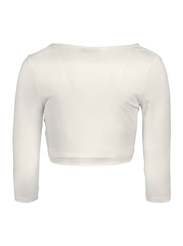 Bolero-Jacke figurbetont in Rohweiß