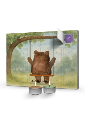 Adventskalender Bär Schaukel Design ohne Spruch in Weiß