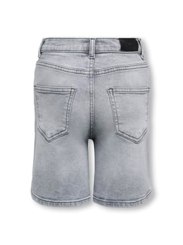 High Waist Kogjuicy Denim Jeans-Shorts in medium grey denim