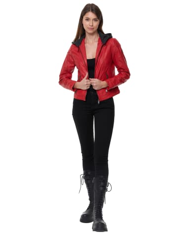 Lederjacke "F503" - in Rot