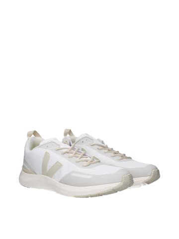 Weiß Stoff Athletik Sneaker