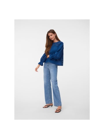 Langarmbluse in navy peony