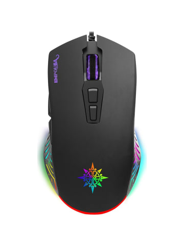 Inca-IMG-309 Empouse RGB Licht Makro Tasten Professional Gaming Maus in schwarz