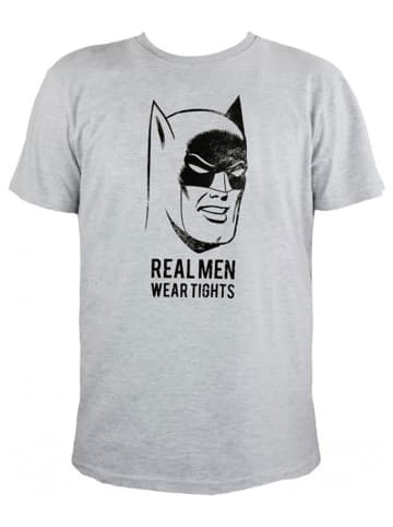 DC Comics Batman T-Shirt - Real men wear tights Oberteil in grau