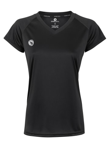 Damen Sport Shirt Trainingsshirt in Schwarz