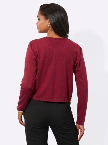 Cardigan in dunkelrot