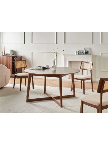 Runder Tisch WAIPORI in Braun - (W) 140 x (H) 75 x (L) 140 cm