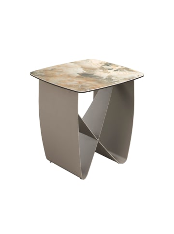 Ecktisch 2145 in Beige / Braun / Taupé – (B)50 x (H)50 x (T)50 cm