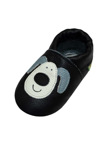 Baby Krabbelschuhe aus Leder, weiche Lauflernschuhe mit rutschfester Sohle 