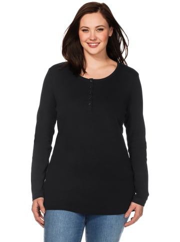Langarmshirt in schwarz
