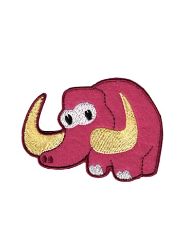 Mammut TierApplikation Bügelbild inRot