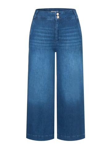High Waist Jeans Culotte in dark blue denim