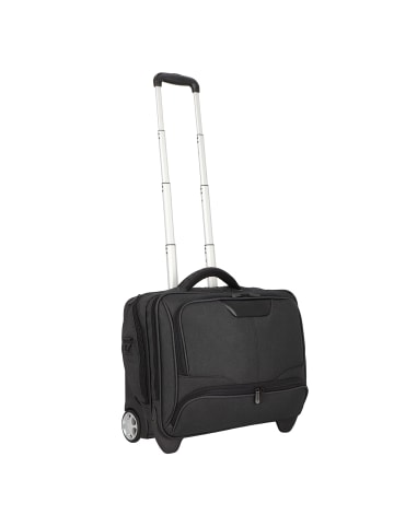2 Rollen Businesstrolley 44 cm Laptopfach schwarz