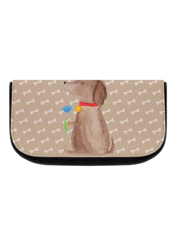 Kulturtasche Hund Blume ohne Spruch in Hundeglück