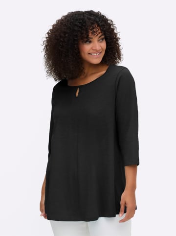 3/4-Arm-Shirt in schwarz