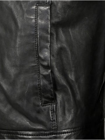 Lederjacke 51280 in schwarz