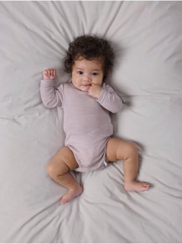 Wollbody langarm NBNWAX WOOL RIB LS BODY in violet ice