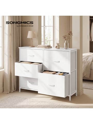 Kommode Bellah in Weiß - (B)30 x (H)74.7 x (T)98.7 cm
