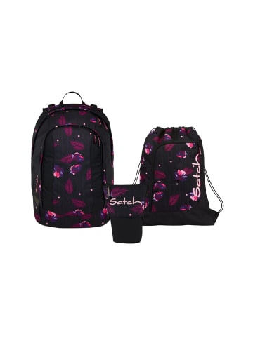 Schulrucksack-Set AIR "Mystic Nights" 3-teilig in Schwarz/Rosa