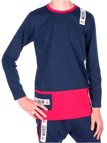 Langarmshirt in Navy