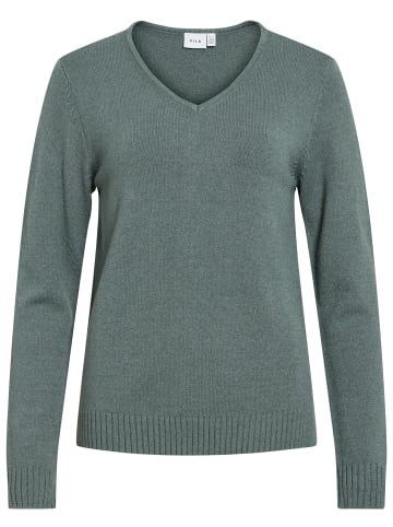 Dünner Strickpullover Basic Stretch Sweater VIRIL in Tannen-Grün