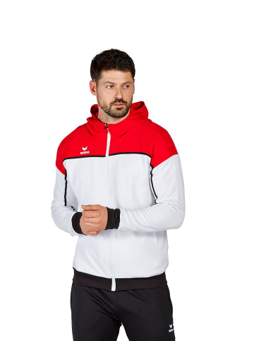 Herren Change By Erima Trainingsjacke mit Kapuze in weiß/rot/schwarz