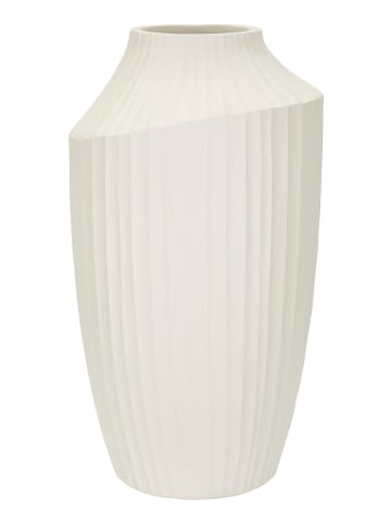 Cremefarbene Magnesiumvase, ø 28,5 x 50,5 cm