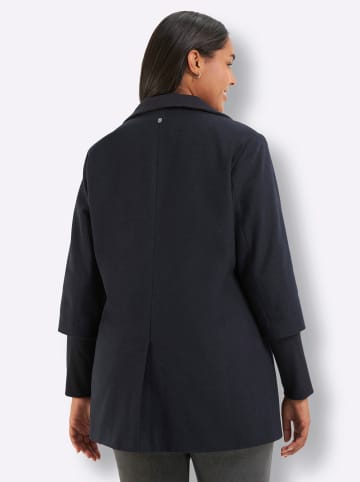 Woll-Jacke in tiefblau