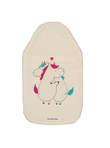 Wärmflasche Einhorn Mitteilung ohne Spruch in Weiß