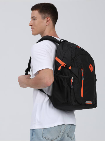 Rucksack in BLACK AND ORANGE