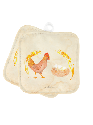 Topflappen Huhn Stolz ohne Spruch in Vintage
