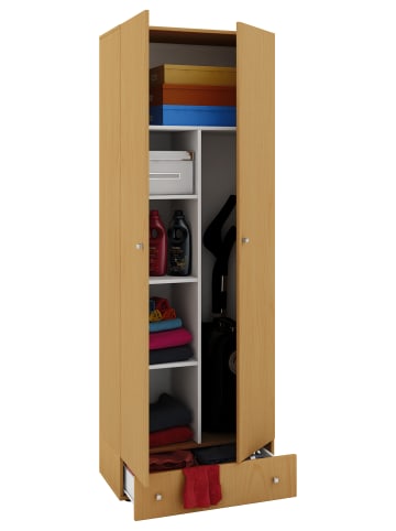 Holz Besenschrank Staubsauger Putzschrank Vandol S in Buche