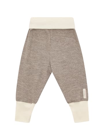 Baby Hose mit Wolle-Seide in Nougat-Melange