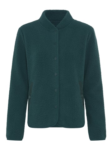 Fleecejacke in grün petrol