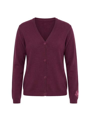 Strickjacke in burgunder