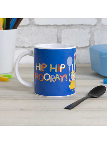 Tasse Farbwechsel Peppa Pig Hip Hip Hooray in Blau - 250ml
